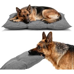 Veehoo Indestructible Dog Bed for Crate, Chew Proof Dog Crate Pad with Reinforced Corners, XL Washable Chew Resistant Pet Mat for Kennel, 41" x 28"