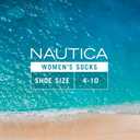 Nautica Womens Quarter Socks - 12 Pack Moisture Control Cushioned Athletic Socks for Women for Sport & Gym Wear (Size: 4-10) (Black Logo)