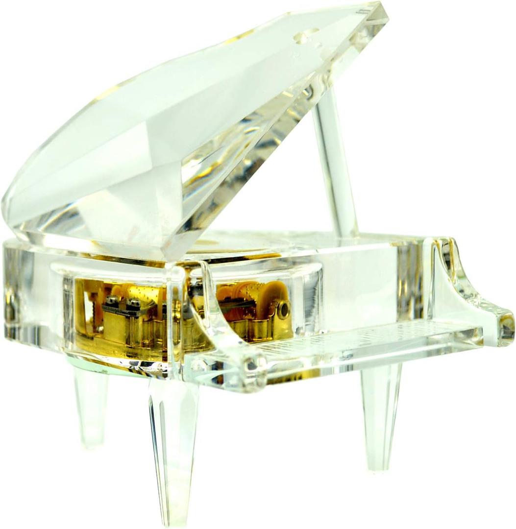 Sooharic Piano Music Box Crystal Song Canon, Clockwork Mechanical Piano Ornament Classical Sweet Gift
