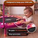 Happin 36'' Toddler Trampoline Indoor, Foldable Mini Trampoline for Kids Ages 2-6, ASTM Certified, Adjustable Handle, Safety Pad for Indoor & Outdoor, Baby Trampolines, for Boy & Girl