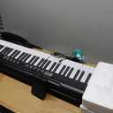 RIVVTA 88 Key Light-Up Keyboard Piano Velocity-Sensitive Keys Full-sized Digital Piano with 200 Tone 200 Rhythm 80 Demo Portable Electric Keyboard with Sticker Sustain Pedal Black