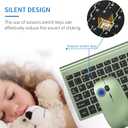 Wireless Keyboard and Mouse Ultra Slim Combo, TopMate 2.4G Silent Compact USB 2400DPI Mouse and Scissor Switch Keyboard Set with Cover, Batteries Included, for PC/Laptop/Windows/Mac - Green Black