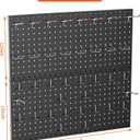 TORACK Metal Pegboard Wall Organizer 24" x 24" or 12" x 48", 70 PCS Tools Storage Pegboard for Garage Tool Organizer Peg Board with Pegboard Hooks for Workbench(Black)
