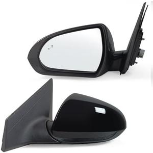 Paderson Left Driver Side Mirror Assembly Fits 2017 2018 2019 2020 Hyundai Elantra with Power Glass Heated Blind Spot Detection and Manual Folding Match to Black Replace HY1320226 (7Pins)