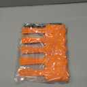 100pcs Blank Plastic Tags for Labeling Reusable Hanging Tags Ties Key Tag Storage Labels Waterproof Plastic Mark Label Writable Hang Sign with One Marker Pen (Orange)