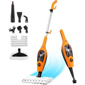 Steam Mop 20s Rapid Heating Detachable Handle Handheld 1200W Steam Cleaner 12-in-1 MultiPurpose with 11 Accessories 400ml Tank 20FT Cord for Hardwood Tile Laminate All Floors Carpet Cleaning