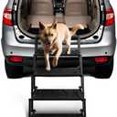 Dog Stairs for Car - Foldable Dog Ramps for Large Dogs with Non Slip Surface, Portable Dog Steps for Cars and SUV, Truck, Support Up to 200 Lbs