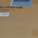 Laptop Bed Desk, Foldable Lap Desk, Portable Lap Table, Laptop Stand with Cup Holder & Tablet Slot & Lifting Handle for Working Writing Drawing & Eating - Blue