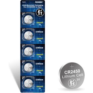 PGSONIC CR2450 3V Lithium Battery (5pcs)