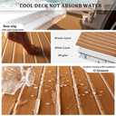 HXBYX EVA Foam Boat Flooring, 3M Self-Adhesive Faux Teak Marine Decking