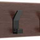 Coat Rack Wall Mounted  Wooden Coat Rack with Hooks, Wall Clothes Rack & Hat Rack for Wall, Heavy Duty Coat Hanger Wall Mount for Entryway, Bedroom, Hallway(Walnut)