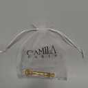 French Amie Small 2 1/4 inch Celluloid Handmade Hair Barrette No Slip Grip Durable Styling Women Hair Accessories Hair Clip for Girls, Made in France(Ivory)