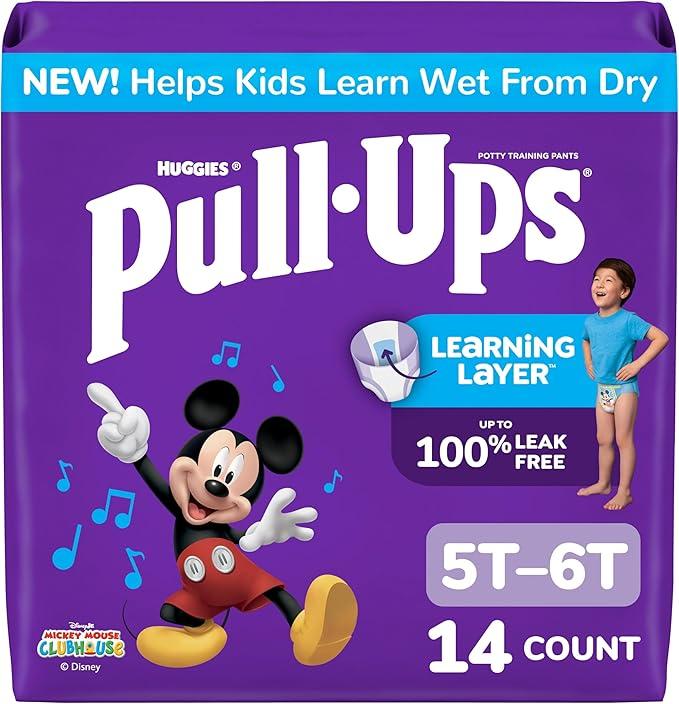 PullUps Boys' Potty Training Pants, Size 5T6T Training Underwear (46+ lbs), 14 Count