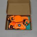 PoyPet No Pull Dog Harness, No Choke Reflective Dog Vest, Adjustable Pet Harnesses with Easy Control Padded Handle for Small Medium Large Dogs(Orange Matching Trim,XS)