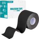 Moleskin for Blisters Adhesive Moleskin for Feet 2in x 16ft Moleskin Tape Roll for Hiking and Running Black