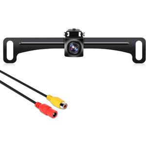 GLK Backup Camera Reverse Camera AHD 1080P Night Vision Rear View Camera, License Plate Backup Camera with 170 Degree Wide View Angle, IP69K Waterproof, for 12-24V Pickup Car Truck RV SUV