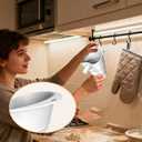 Flour Funnel for Kitchen Aid Mixer - New Silicone Kitchen Funnels, Flour Funnel Attachment for Kitchen Aid Artisan Ksm150 5-Quart Tilt-Head Stand Mixer, Durable & Mess Free - White