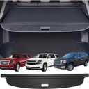 Retractable Cargo Cover Compatible with Chevrolet Suburban Cadillac Escalade ESV GMC Yukon XL 2015-2020 Trunk Shield Security Shade Privacy Screen (65 Inches, for Long Wheelbase)
