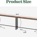 SUPERJARE 86.6 inch Narrow Console Table with Outlet, Sofa Tables, Behind Couch Table, Long Entryway Tables with Charging Station, for Living Room, Rustic Brown AST041Z, 5.9''D x 86.6''W x 29.7''H