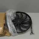 16 inch 16" Universal Slim Fan Push Pull Electric Radiator Cooling 12V Mount Kit, 12V 120W Motor