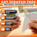 Double Sided Cat Tape for Furniture 4" X 30 Yards PVC Couch, Carpet and Door Protection with Easy Peel Arrow Marker, Wide Clear Sticky Adhesive Anti Cat Scratch Tape for Furniture Easy to Install