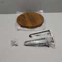 Plant Stand Indoor Outdoor, Wooden plant Stool, Mid Century Plant Stand for Indoor Plants, Wood Modern Plant Holder Rattan Flower, Low Short Boho Rustic Planter Stand Fit 5-15 Inch Pot(M) (Dark Brown)