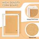 DOLLAR BOSS White Cork Board for Wall - 24 X 18 Inches, Rustic Wooden Frame Bulletin Board, Decorative Hanging Pin Board for Office & Home Decor