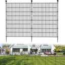 5 Panels No Dig Decorative Outdoor Garden Fence for Yard, 40 in(H) X 11.8 ft(L) Animal Barrier Fencing Rustproof Metal Wire Panel Border for Dog, Rabbits, and Patio Temporary Ground Stakes