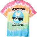 Liquid Blue Men's Woodstock Banded Tie Dye Short Sleeve T-Shirt (X-Large)