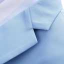 4MOGU Men's Slim Fit 2-Piece Tuxedo Suit One-Button Jacket & Pants Set for Wedding, Prom, and Formal Events (Blue) Size 34
