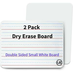 Small White Board 9X12, Small Dry Erase Board 2 Pack Whiteboard Dry Erase Double Sided with Lines Mini Whiteboard, Lapboard Ideal for Homeschool, Office, Classroom White Boards for Kids