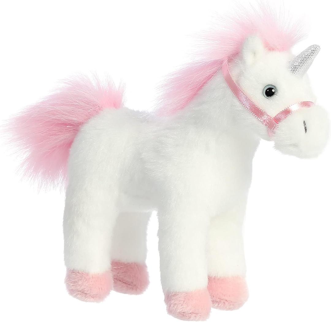 Aurora Exquisite Breyer Whinny Bits Unicorn Stuffed Animal - Realistic Detailing - Imaginative Play - White 7 Inches