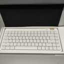 Flow Lite 84 Keys Low Profile Mechanical Keyboard, 75% Swappable Rechargeable Wireless Keyboard with 2.4G Receiver, Bluetooth and Wired Connection for Windows, Mac/Specter Linear Switches (Off-White)