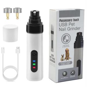 Silent Groom Pro Nail Grinder - Silent Groom Pro for Dogs and Cats, Dog Nail Trimmer with Replacement Grinding Heads, Quick USB Charge(with 2 Replacement Head)