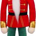 20 Inch Christmas Nutcracker Stuffed Plush Nutcracker Doll Soldier Figure Xmas Stuffed Animals for Holiday Party Decor Gifts Home Table Centerpieces(Red Green)