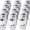 12x1.5 Chrome Extended Thread Lug Nut, 24PCS M12x1.5 ET Open Ended Lug Nuts 7mm Shank Aftermarket Wheels