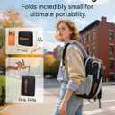 16L Small Hiking Backpack, CROSSGEAR Lightweight Waterproof Foldable Backpack, Travel Camping Outdoor Daypack for Women Men, Black