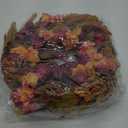 20 Inch Autumn Wreaths for Front Door Fall Wreaths for Thanksgiving & Halloween & Harvest Festival Indoor/Outdoor Fall Decorations with Apples Pomegranates Maple Leaves (Yellow&red)