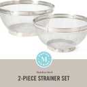 Martha Stewart Covello Stainless Steel Mesh Colander Set 2-Pieces, Silve