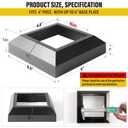 AECXM 4Pack 4"x4" Aluminum Deck Post Base Cover, Split Post Cover Skirts for Deck RailingsStairsPorches Black