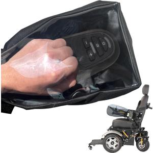 Power Wheelchair Joystick Protector Cover, Elderly Disabled Wheelchair Armrest Cover, Waterproof & Durable Oxford Cloth, Universal Electric Control Panel with Adjustable Strap