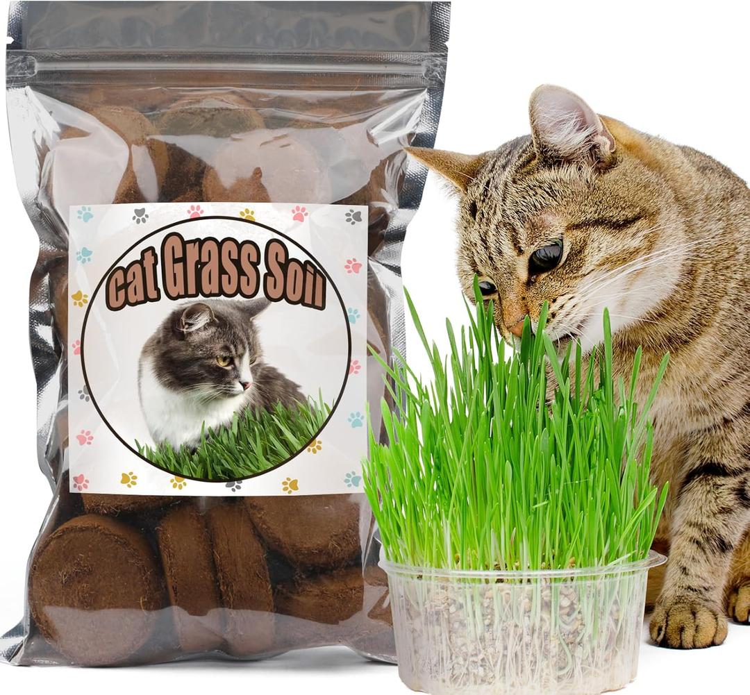Organic Potting Soil for Indoor Cat Grass, Great Seedling Soil for Wheat Grass, Bermuda, Catnip, and All Indoor Herb Plants (10pcs-2.5qt)
