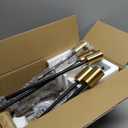 33" Modern Chandelier Ceiling Light Fixture, 12-Light Sputnik Chandeliers Brushed Gold and Black Mid Century Chandelier Over Table, Height Adjustable Chandeliers for Dining Room Living Room Kitchen