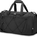 Vorspack Gym Bag for Men - 21 Inches Duffle Bag for Travel Lightweight Duffel Bag with Shoe Compartment Personal Item Travel Bag Weekender Bag for Travel Sports Gym - Black