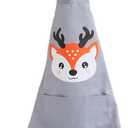 Mother & Daughter Gifts Aprons Kitchen Baking Painting Cotton Animal Prints Deer Head Grey Apron with Pockets for Mommy and Me Parent & Kid Children Girls Boys Baking Cooking Painting