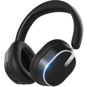 MMWOWARTS Hybrid Active Noise Cancelling Bluetooth Headphones, Over Ear Wireless Headphones with 120H Playtime, Hi-Res Audio, Deep Bass, Memory Foam Ear Cups for Home Office Travel