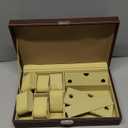 AUTOARK Leather 6 Watch Box Jewelry Case and 3 Piece Eyeglasses Storage and Sunglass Glasses Display Case Organizer,Brown,AW-020 (9 Slot)