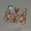 DEENAKIN for iPhone 15 Pro Wallet Case with Card Holder + Cash Clip, RFID-Blocking, Military-Grade Drop Protection & UV-Printed Artwork, Magnetic Closure with Leather Kickstand - Artistic Florals