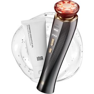 INIA 3-in-1 Red Light Therapy for Face and Neck Beauty Device for Puffiness & Skin Firming Skincare Tool (Black)