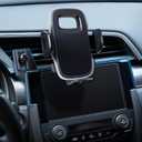 ELOHEI Car Phone Holder for Honda Civic 2016 2017 2018 2019 2020 2021 Accessories, 7" Screen Phone Mount with Fixed Storage Tray and 360 Rotation Smart Phone Mount Kit